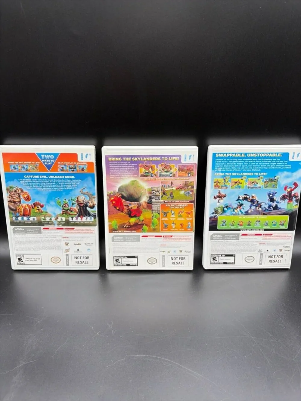 Skylander Swap Force, Trap Team & Giants Lot of 3 - Nintendo Wii, Complete CIB